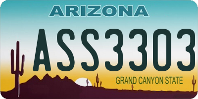 AZ license plate ASS3303