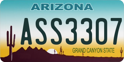 AZ license plate ASS3307