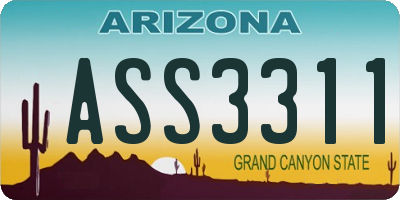AZ license plate ASS3311