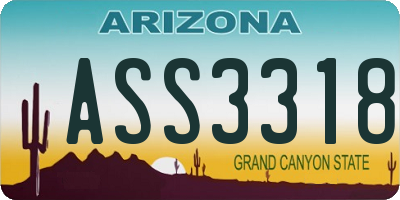 AZ license plate ASS3318