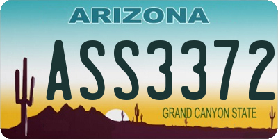 AZ license plate ASS3372