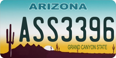 AZ license plate ASS3396