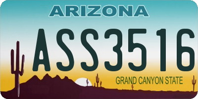 AZ license plate ASS3516