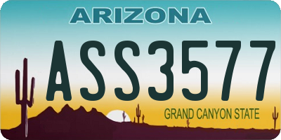AZ license plate ASS3577