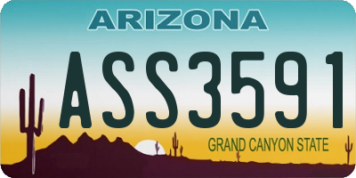 AZ license plate ASS3591