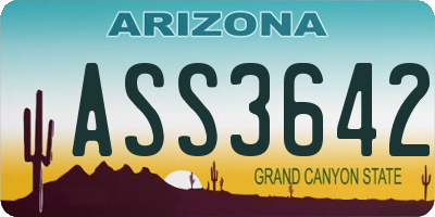 AZ license plate ASS3642