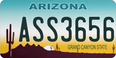 AZ license plate ASS3656