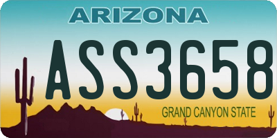 AZ license plate ASS3658