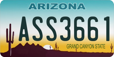 AZ license plate ASS3661