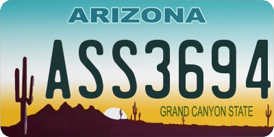 AZ license plate ASS3694