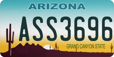AZ license plate ASS3696