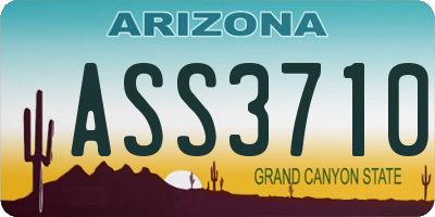 AZ license plate ASS3710
