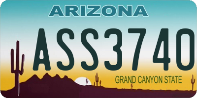 AZ license plate ASS3740