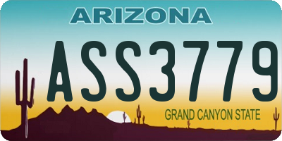 AZ license plate ASS3779