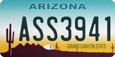 AZ license plate ASS3941