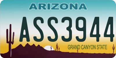 AZ license plate ASS3944