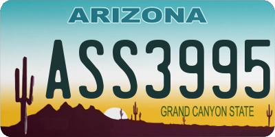 AZ license plate ASS3995