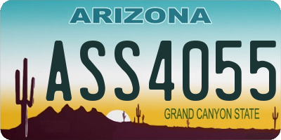 AZ license plate ASS4055