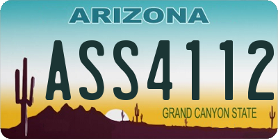 AZ license plate ASS4112