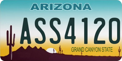 AZ license plate ASS4120