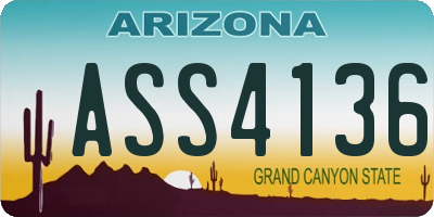 AZ license plate ASS4136