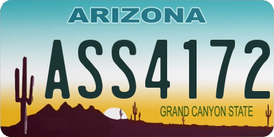 AZ license plate ASS4172