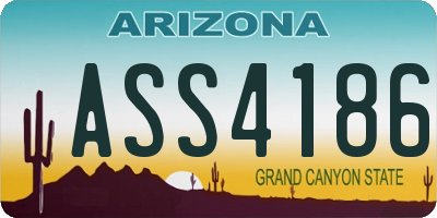 AZ license plate ASS4186