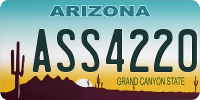 AZ license plate ASS4220
