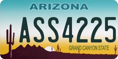 AZ license plate ASS4225