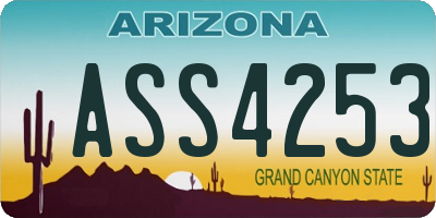 AZ license plate ASS4253
