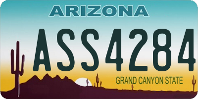 AZ license plate ASS4284