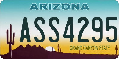 AZ license plate ASS4295