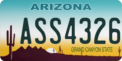 AZ license plate ASS4326