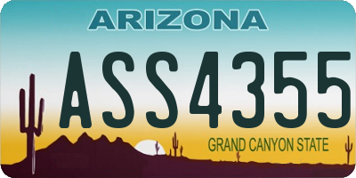 AZ license plate ASS4355