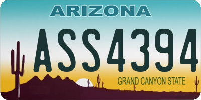 AZ license plate ASS4394