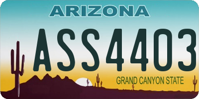AZ license plate ASS4403