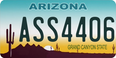 AZ license plate ASS4406