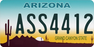 AZ license plate ASS4412