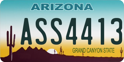 AZ license plate ASS4413