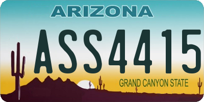 AZ license plate ASS4415