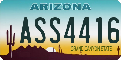 AZ license plate ASS4416