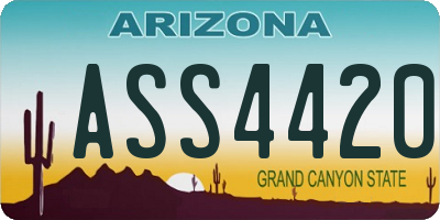 AZ license plate ASS4420