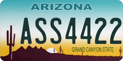 AZ license plate ASS4422