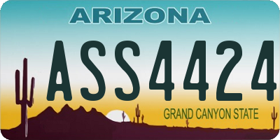 AZ license plate ASS4424
