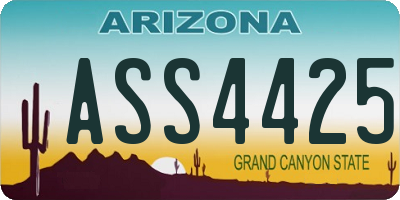 AZ license plate ASS4425