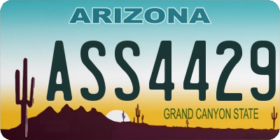 AZ license plate ASS4429