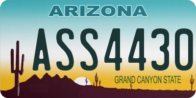 AZ license plate ASS4430