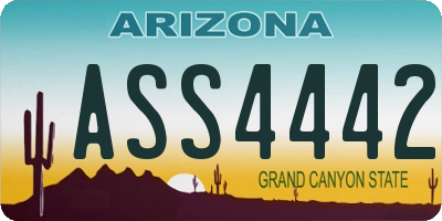 AZ license plate ASS4442