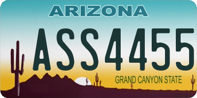 AZ license plate ASS4455