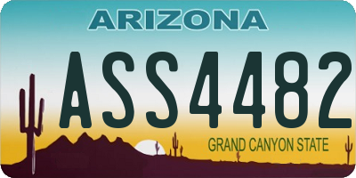 AZ license plate ASS4482